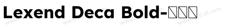 Lexend Deca Bold字体转换